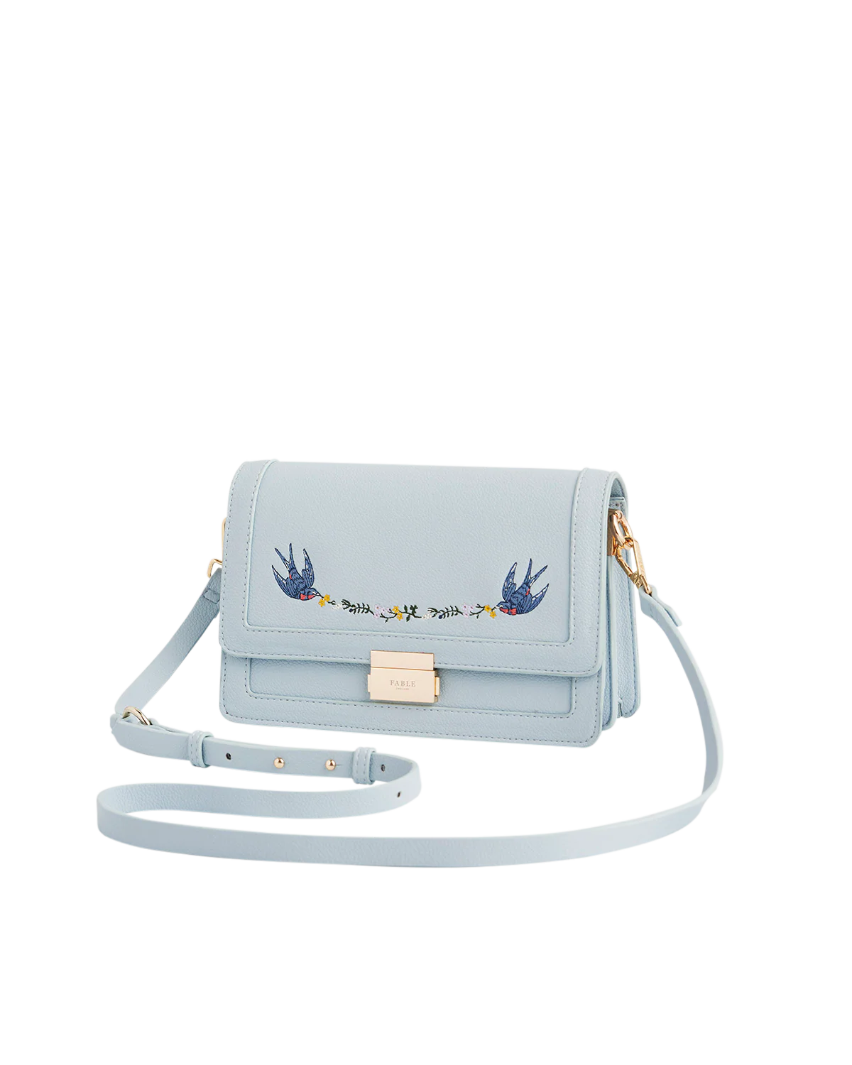 Blue Bird Embroidered Foldover Bag - Image 3