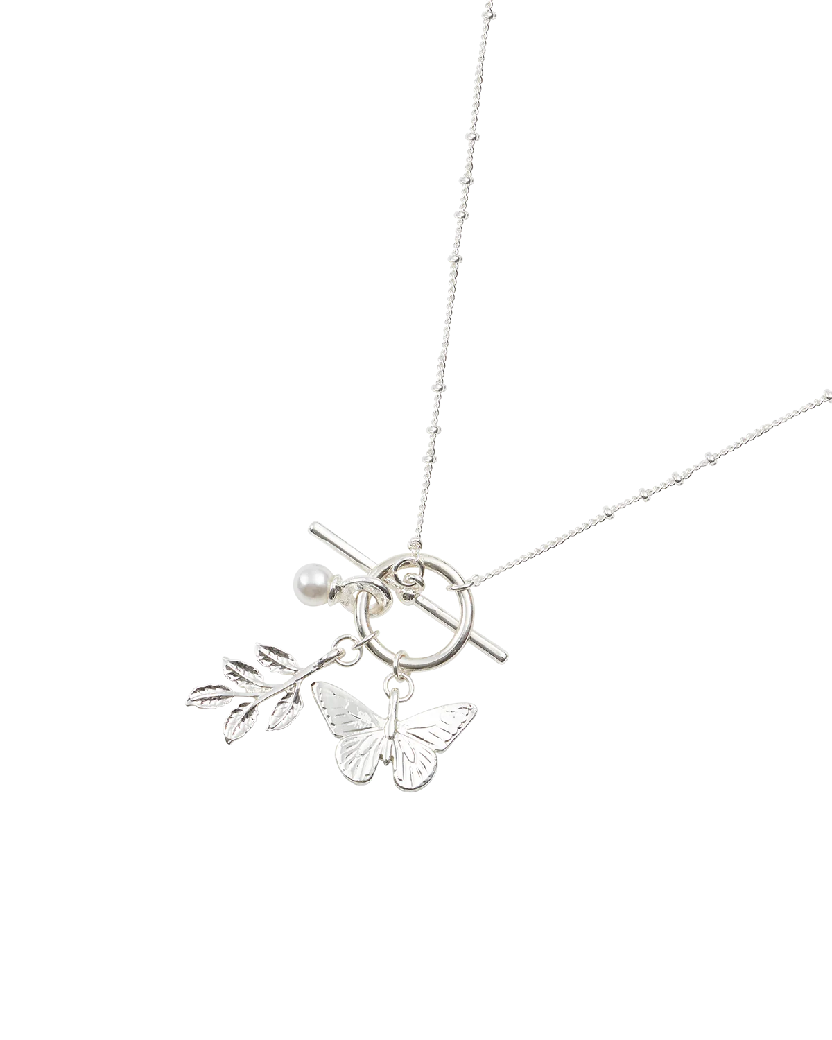 Blue Butterfly Silver Necklace - Image 3