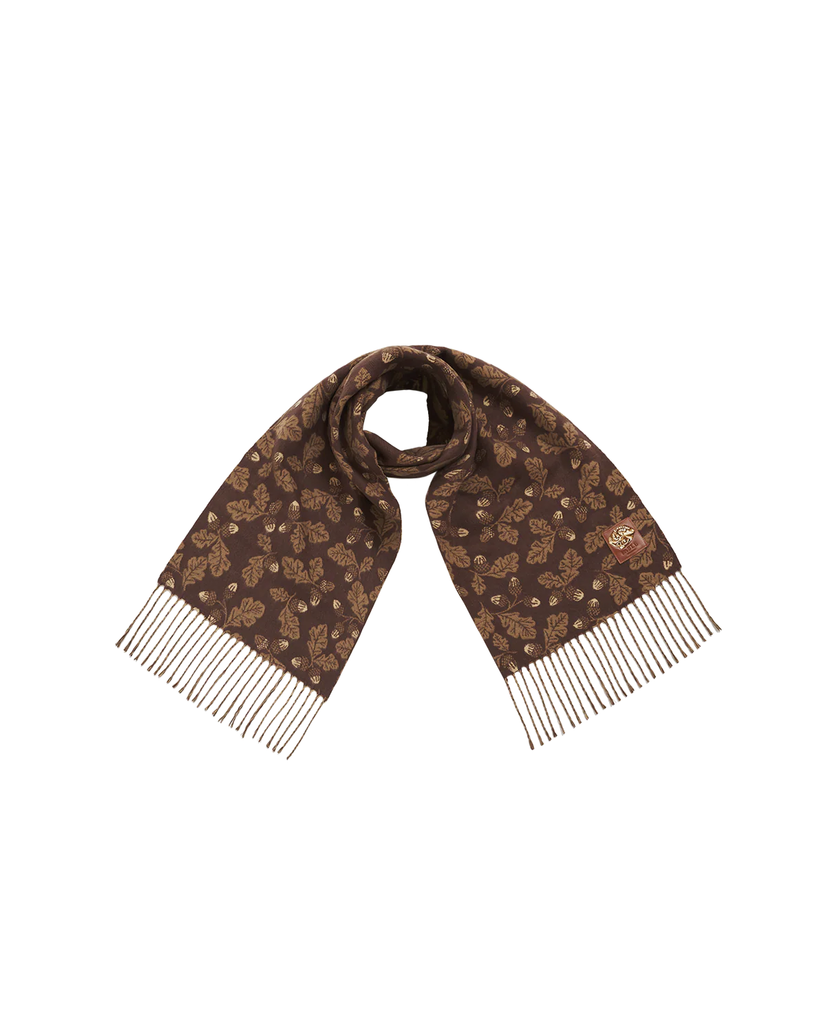 Caramel & Chocolate Acorn Jacquard Scarf