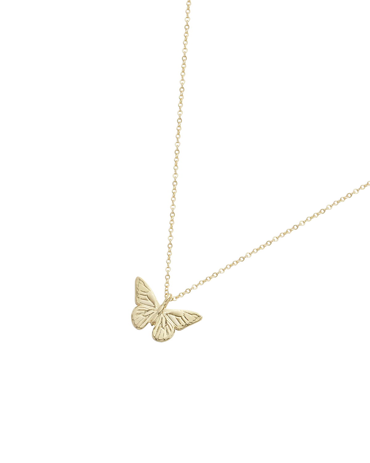 Enamel Blue Butterfly Short Necklace - Image 5