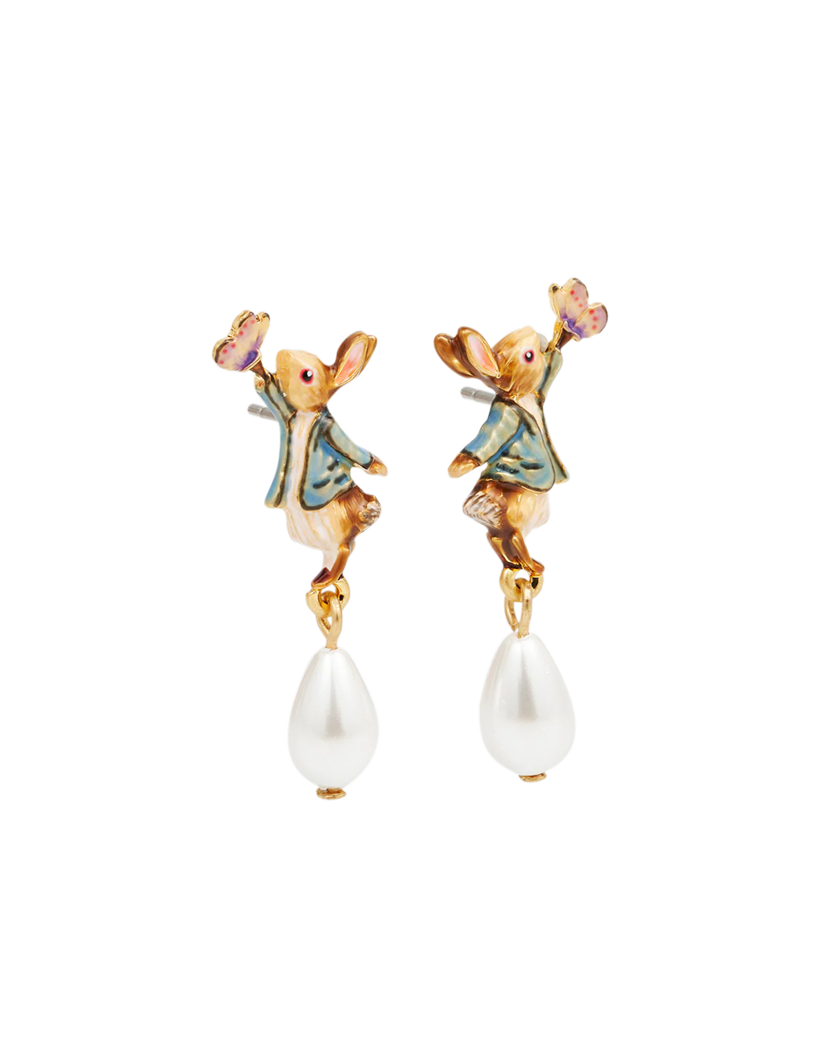 Fable England x Peter Rabbit Butterfly Pearl Drop Earrings