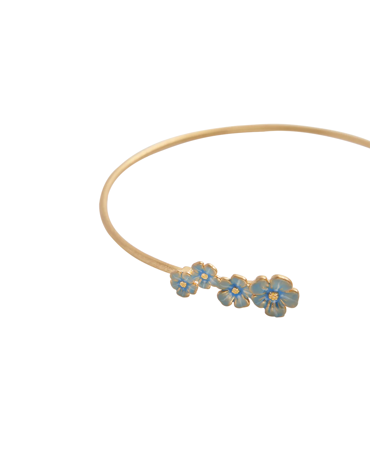 Gold Forget-Me-Not Bangle - Image 3