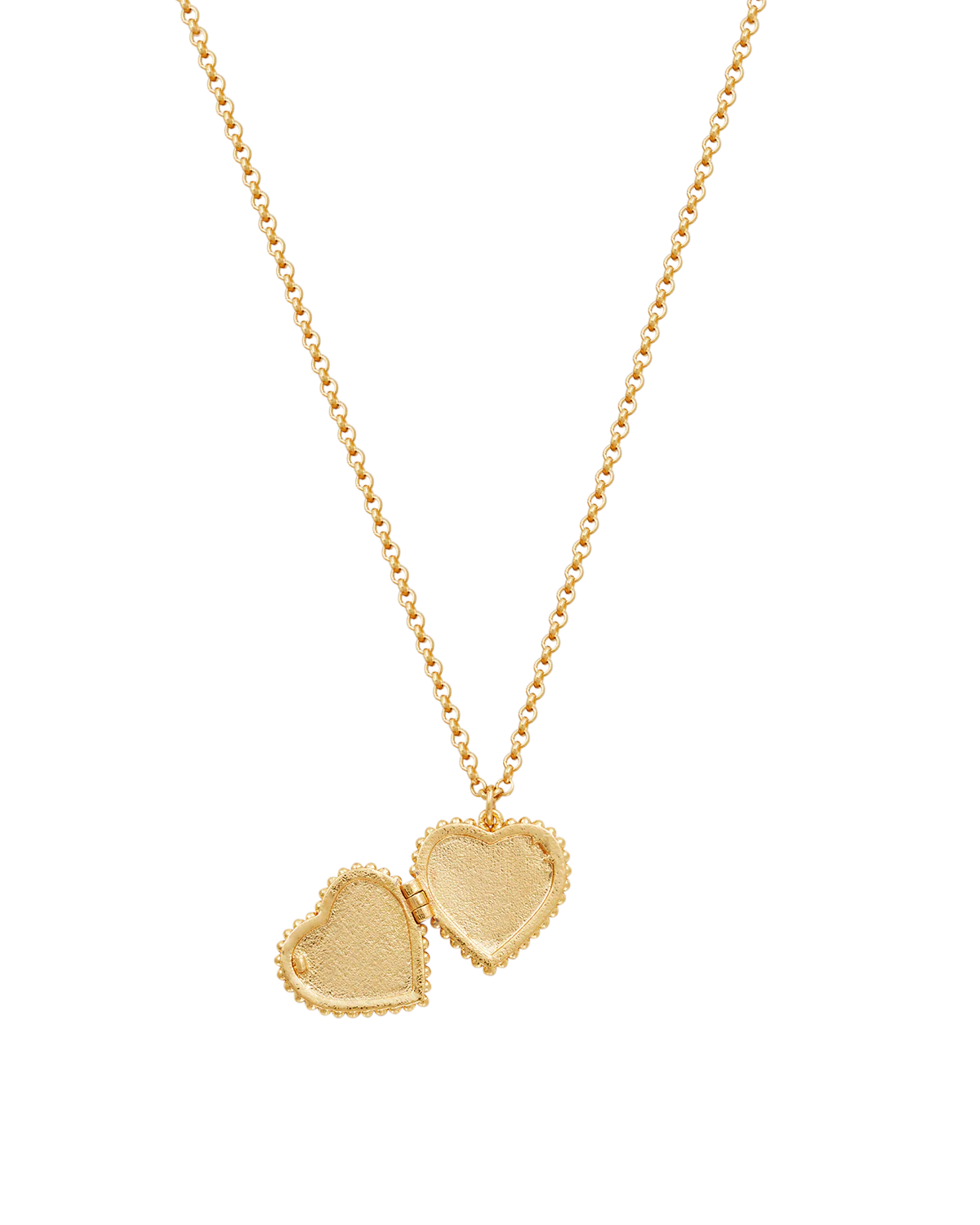 Gold Jasmine Heart Locket Necklace - Image 3