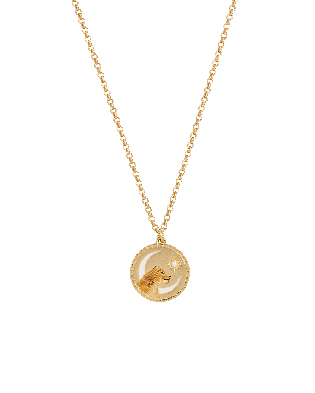 Gold Lioness Spirit Guide Pendant Necklace - Image 3