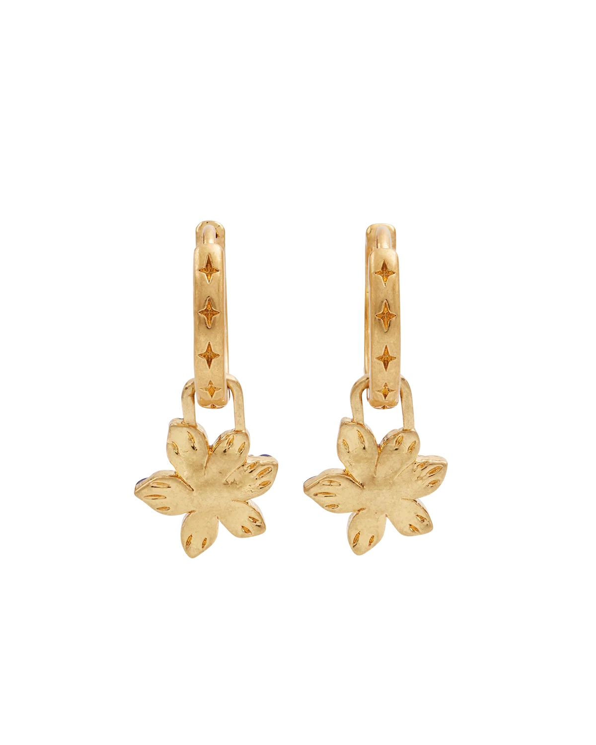 Gold Nightshade Huggie Earrings - Image 5