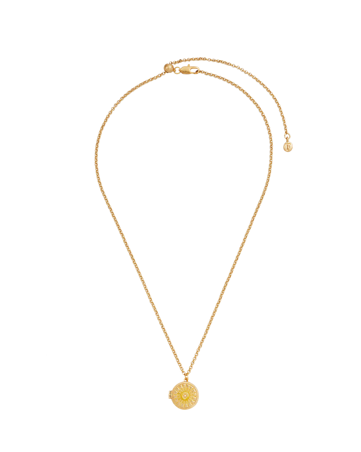 Gold Sun Locket Necklace - Image 7
