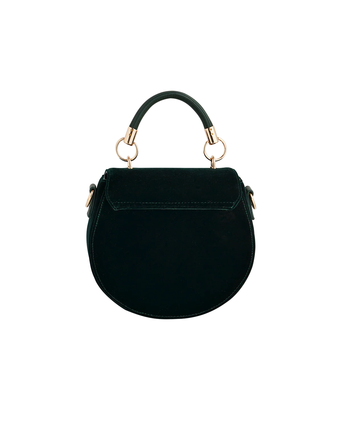 Green Badger Embroidered Top Handle Saddle Bag - Image 6