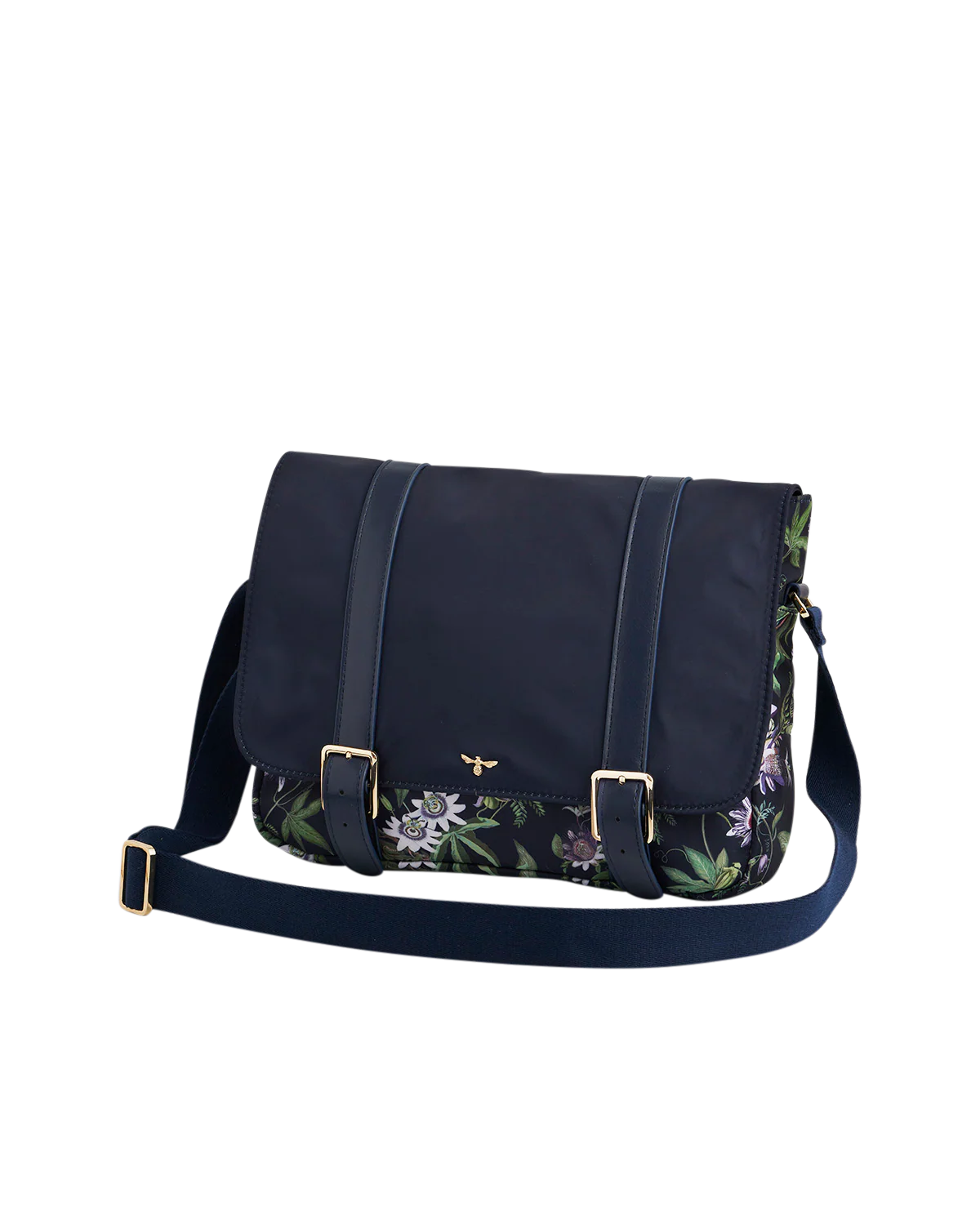 Navy Passion Flower Satchel - Image 4