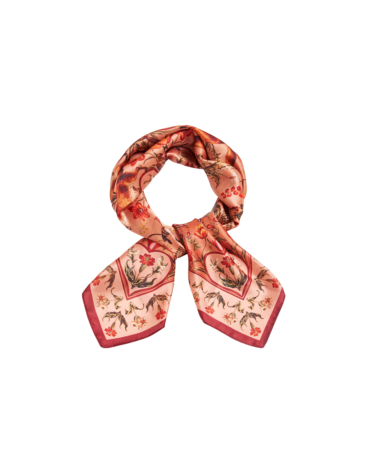 Peach Folksy Fox Tales Square Scarf - Image 3