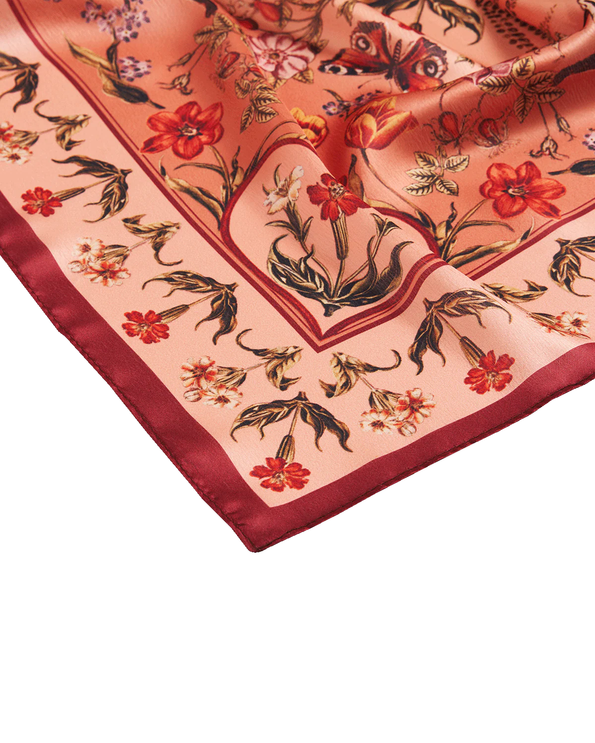 Peach Folksy Fox Tales Square Scarf - Image 4