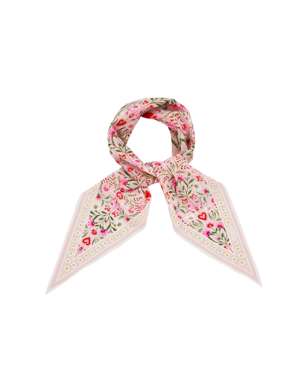 Penelope Pink Heart Triangle Scarf