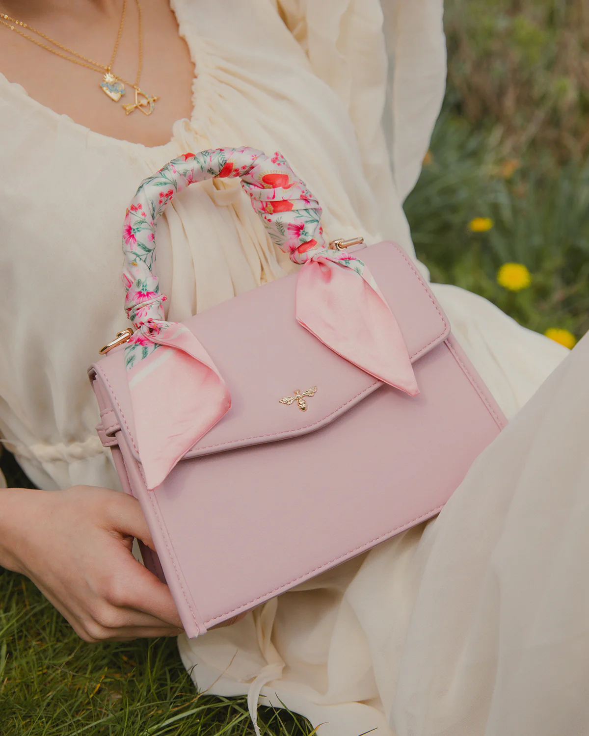 Pink Structured Tote Bag Small - Image 2