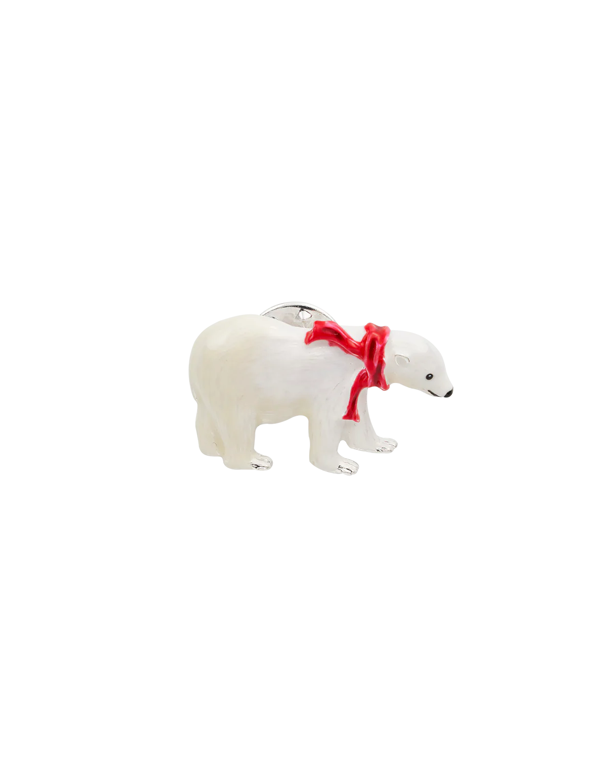 Cosy Polar Bear Silver-Plated Brooch