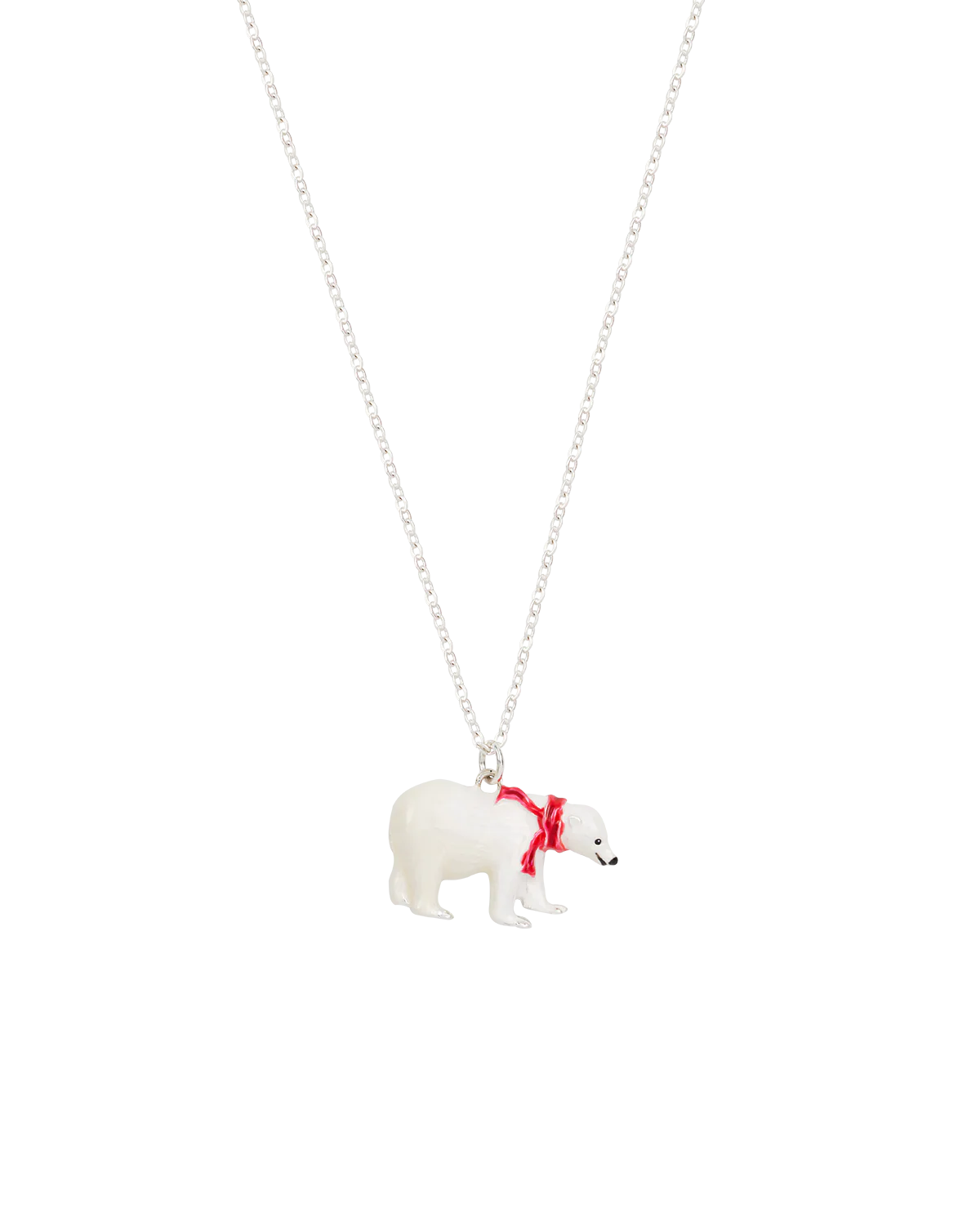 Cosy Polar Bear Silver-Plated Pendant Necklace - Image 3