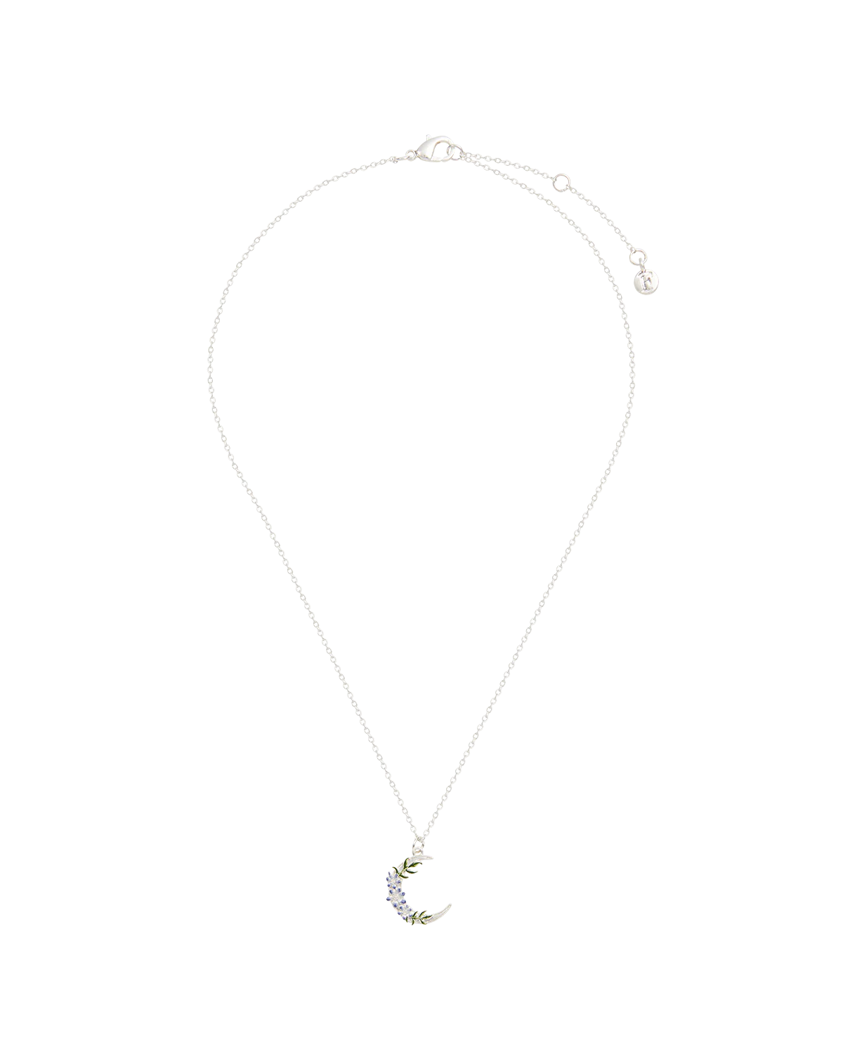 Silver Nightshade Moon Pendant Necklace - Image 3