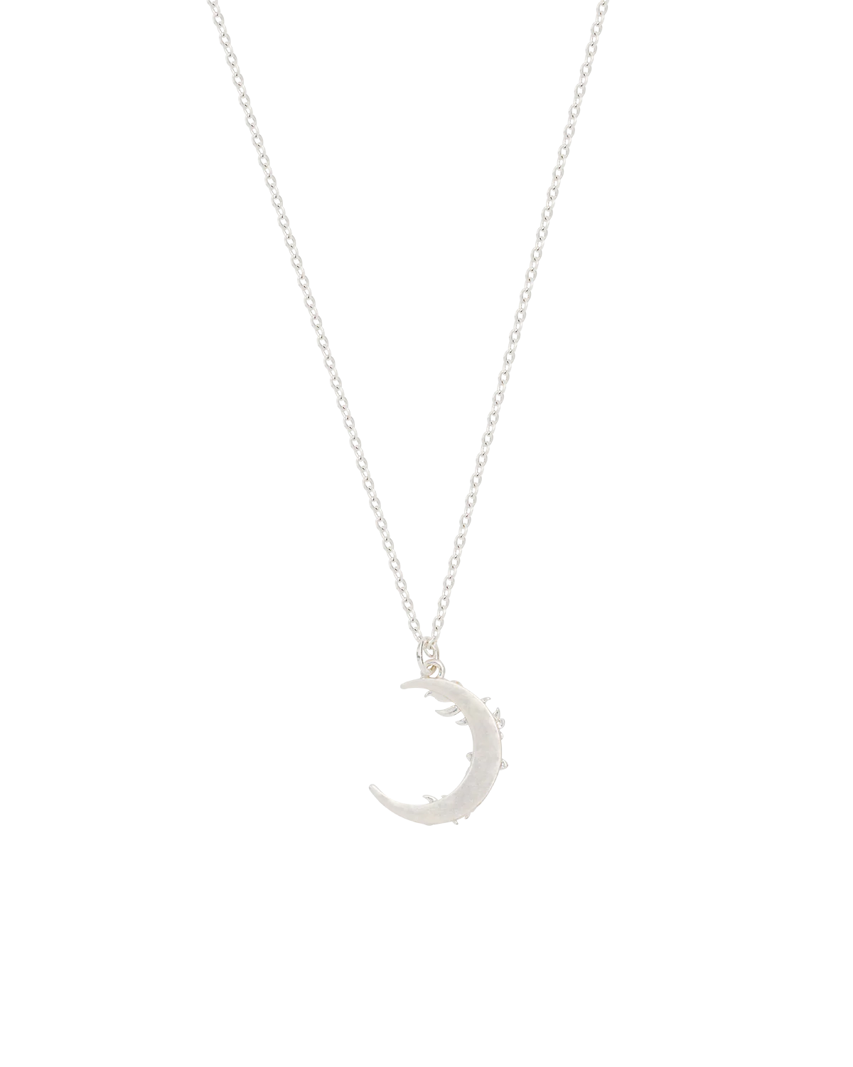 Silver Nightshade Moon Pendant Necklace - Image 5