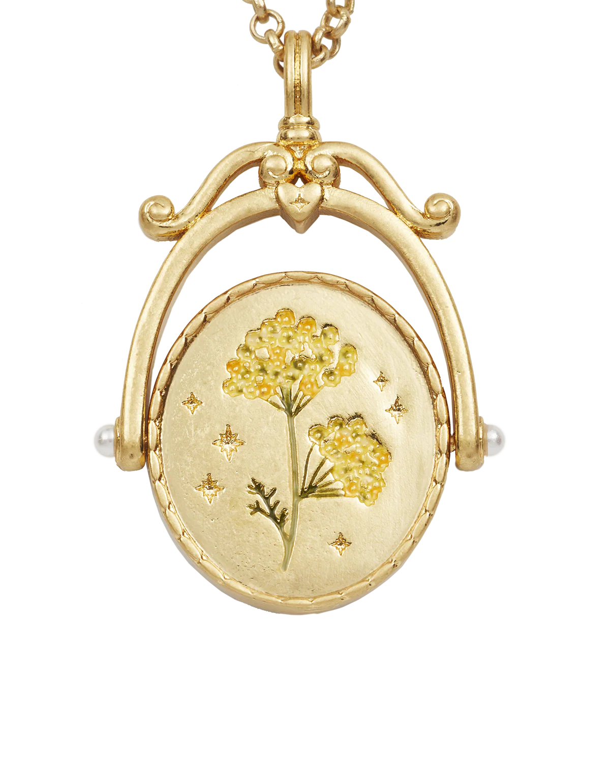 Y Initial Yarrow Gold Spinner Necklace - Image 3
